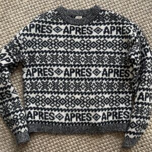 Patterned Crewneck Sweater XS APRES for Women